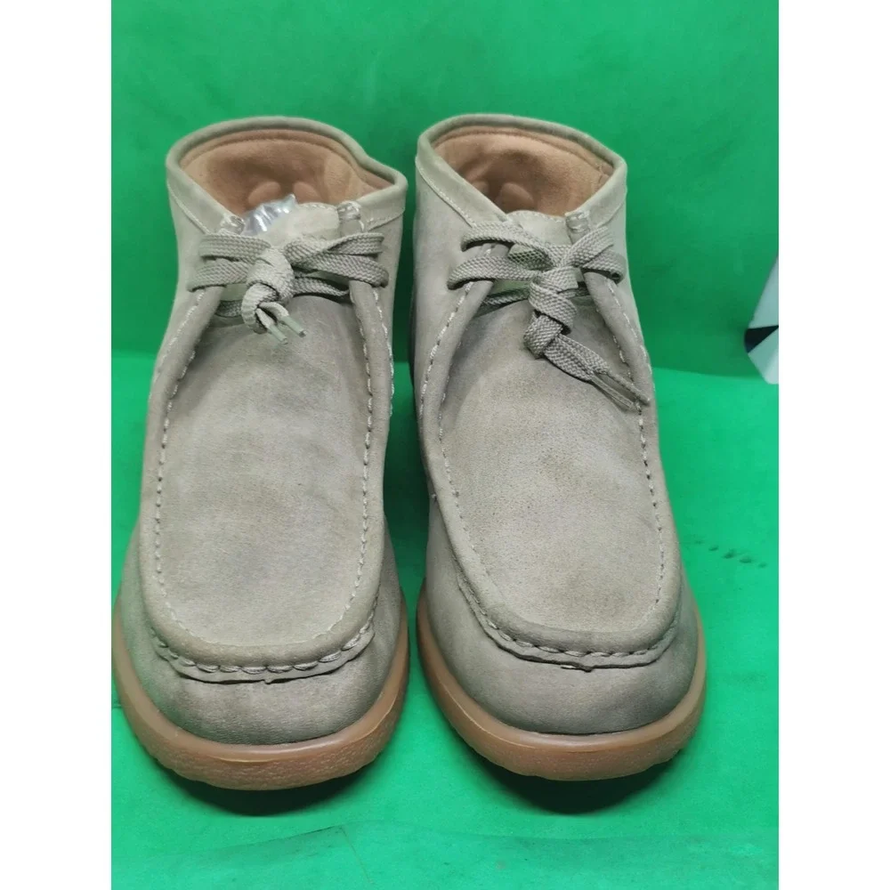 Hush Puppies Men's Bridgeport 2 Light Gray Suede Chukka Boots US Size 12 Wide